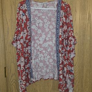Knox Rose Red Floral Kimono
